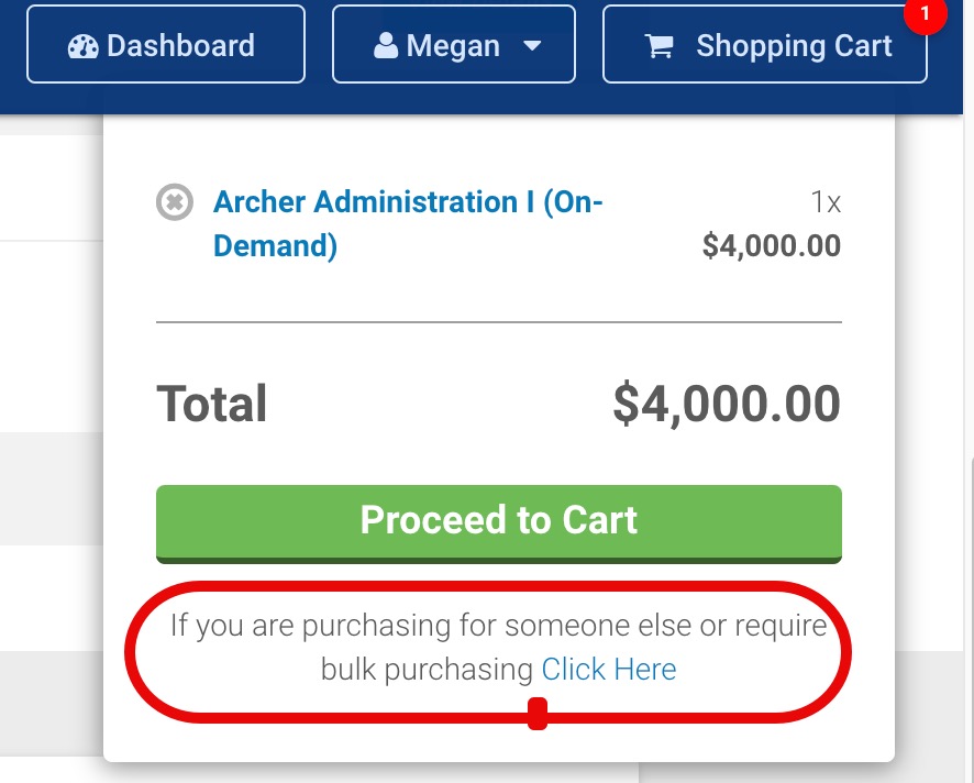Image showing how to purchase training in bulk